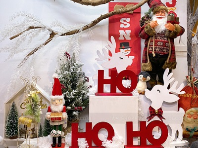 Chữ gỗ HO HO HO Decor Noel vui nhộn C17cm [Độc đáo] CHUGO-19